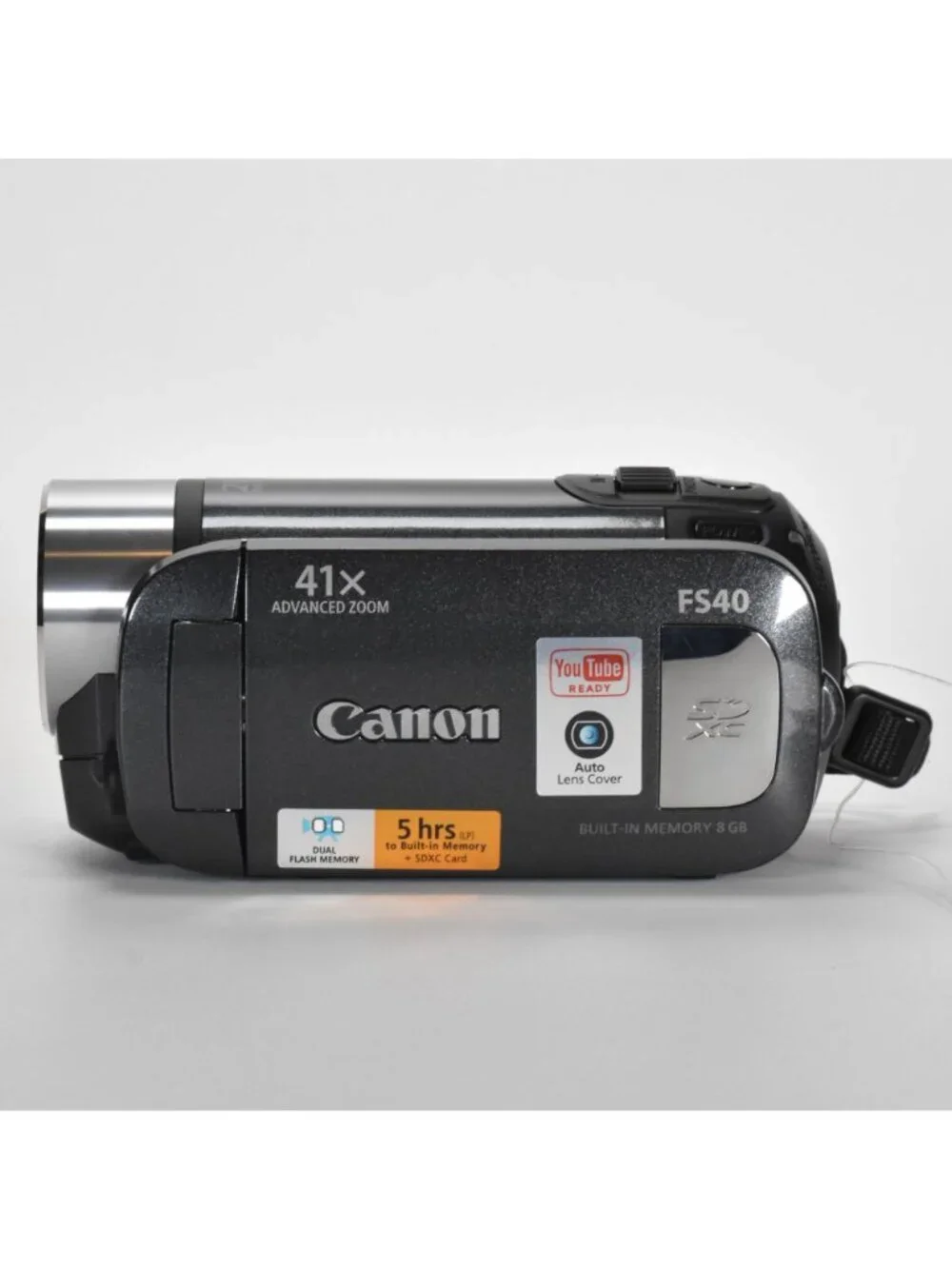 Canon FS40 Flash Memory Camcorder 8GB Internal Memory 41x Advanced Zoom MINT